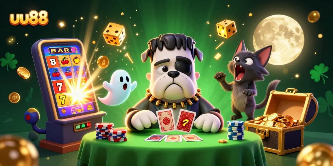 Engage with uu88 as a bulldog dealer and werewolf kitten in a thrilling casino scene.