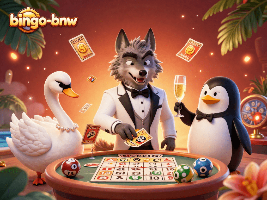 Engage with bingo-bnw excitement as a charismatic wolf and companions deliver thrilling bingo action.