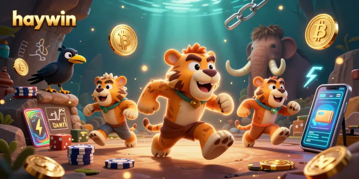 Experience thrills with Haywin as sabertooth tiger and caveman showcase a dynamic casino.