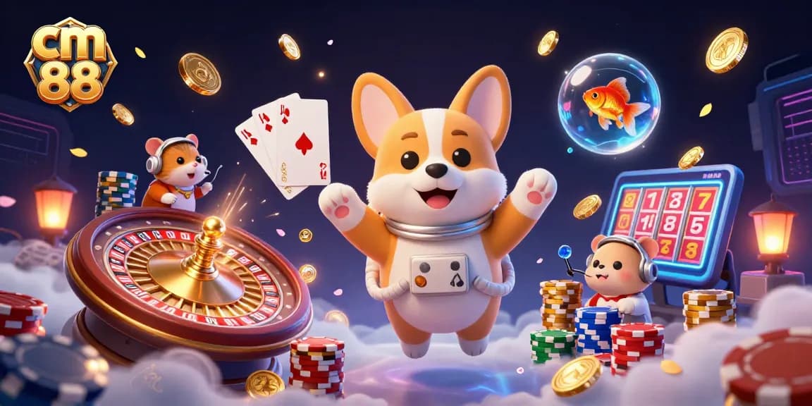 Join the fun at cm 88 with a 3D scene of a unique space casino adventure.