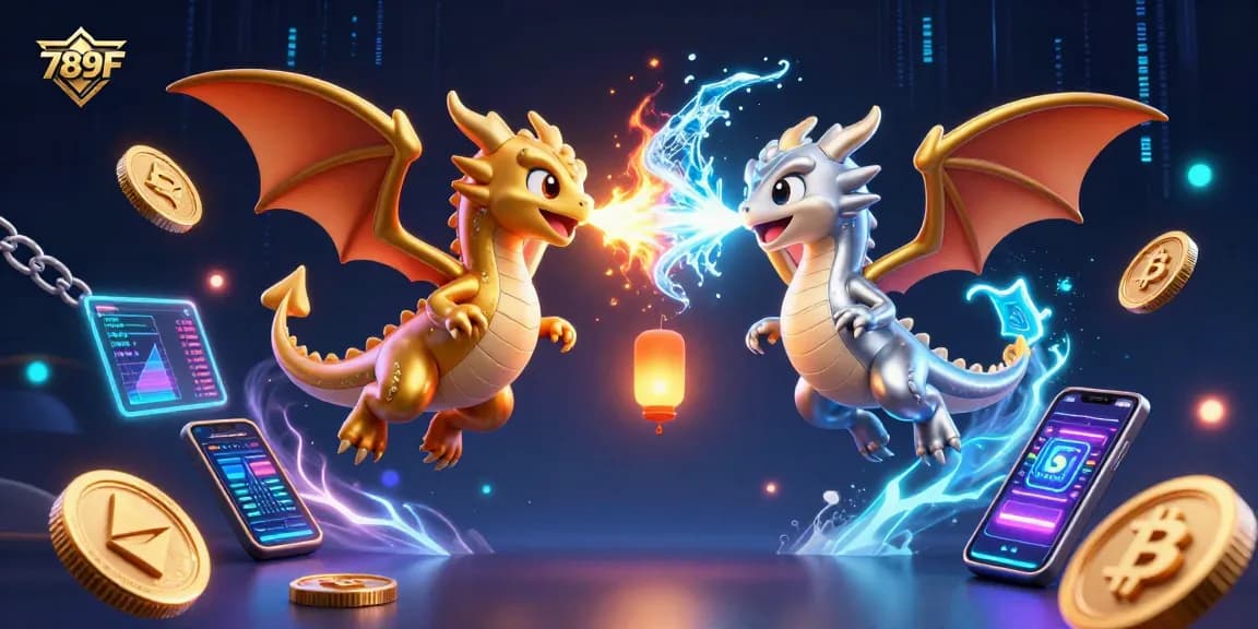 Win big and immerse in the world of 789F with vibrant dragons and crypto elements