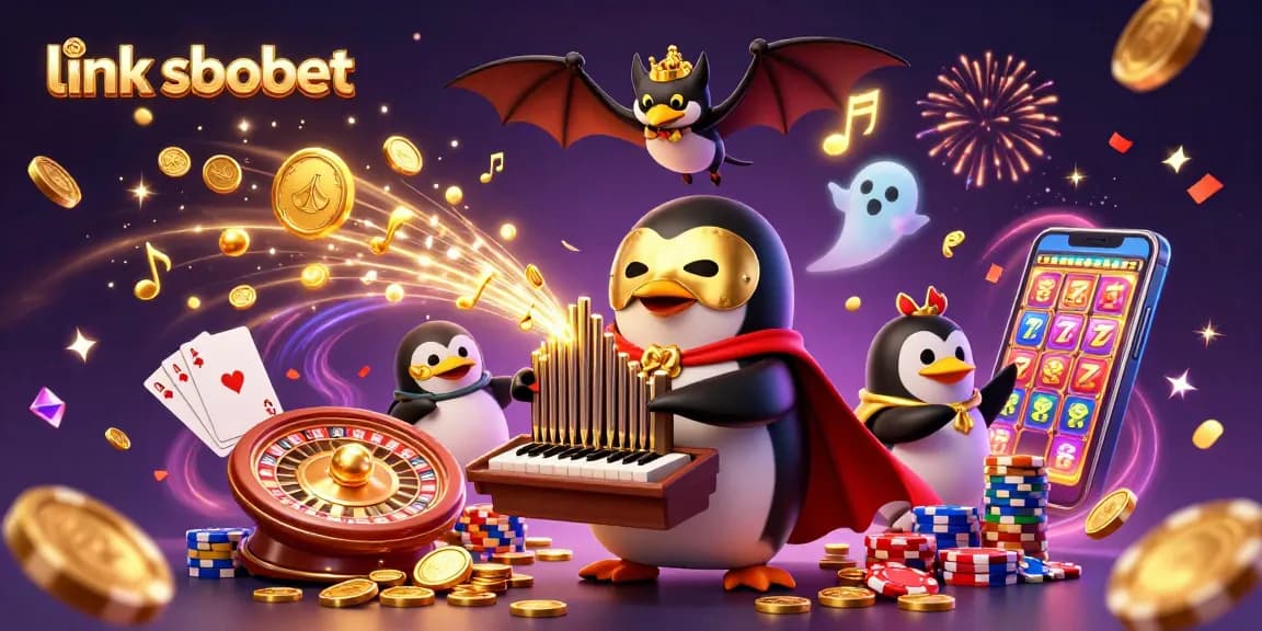 Engage with thrilling gameplay on link sbobet featuring golden coins expanding from a pipe organ in a dynamic casino scene.