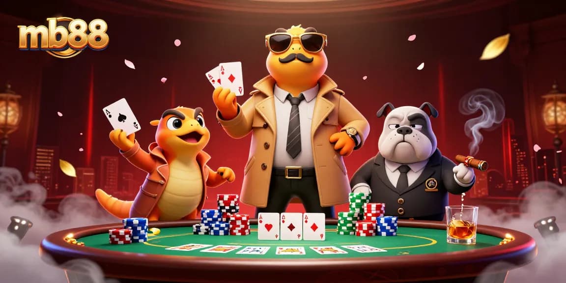 Join the raptors at mb88 as they strategize for winning poker in a high-stakes casino