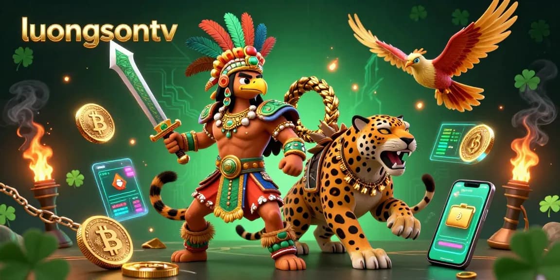 Experience thrilling live casino action on luongsontv with 3D Aztec characters and crypto-themed visuals.