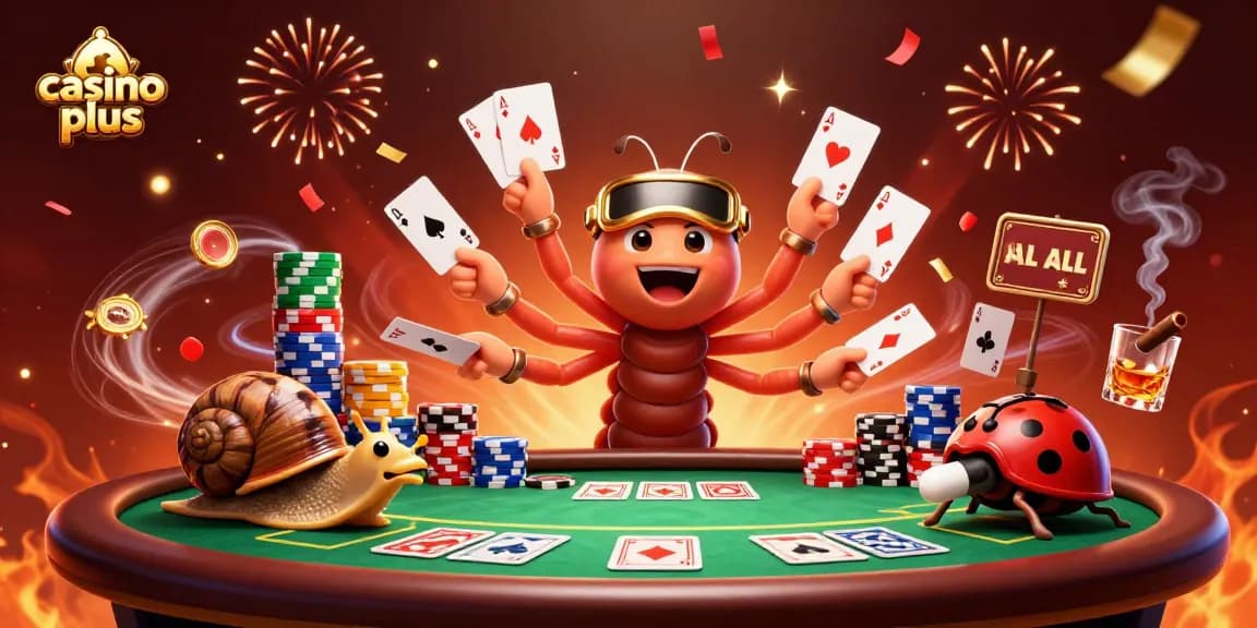 Experience thrilling live betting at Casino Plus with dynamic characters and poker action!