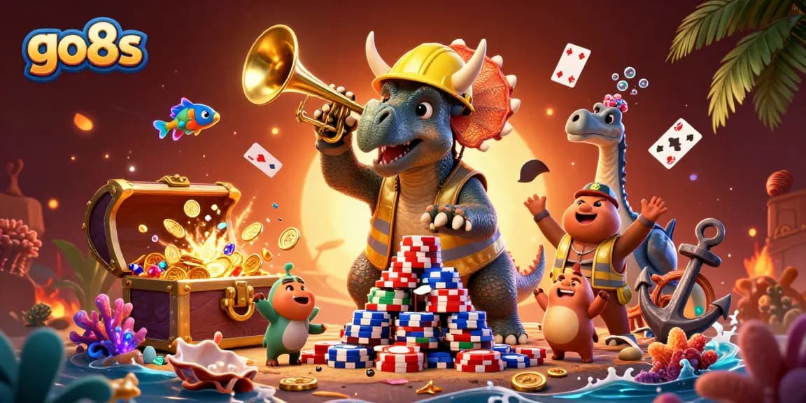 Join the exciting adventures at go8s while enjoying thrilling casino games in a colorful underwater setting.