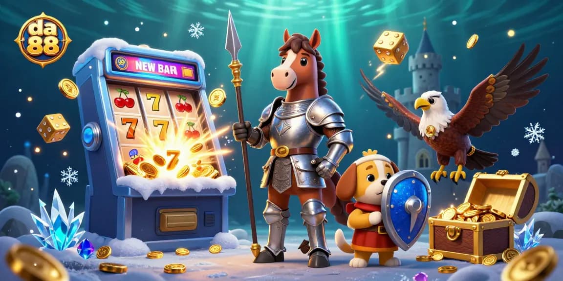 Spin the da 88 slot machine and experience a jackpot explosion of colorful casino symbols.