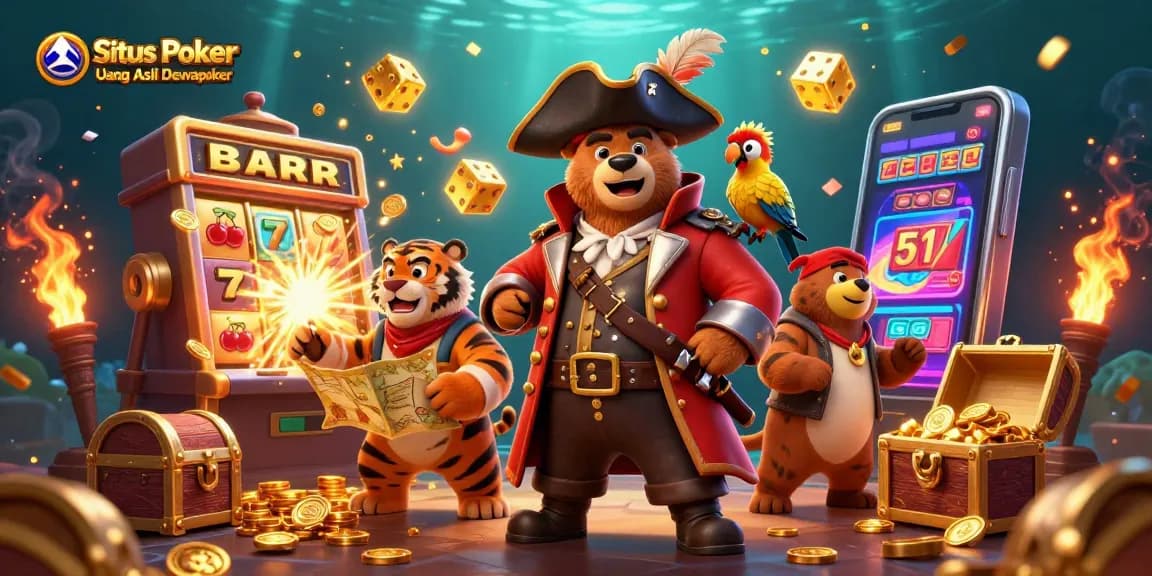 Situs Poker Uang Asli Dewapoker showcases vibrant 3D characters and dynamic casino elements