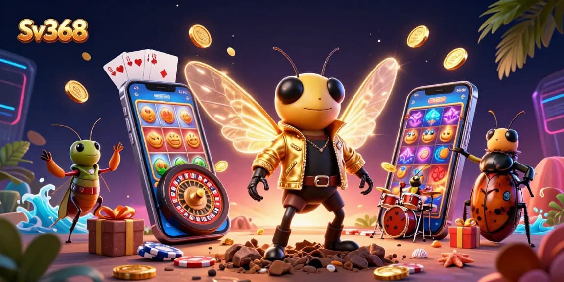 Experience thrilling casino gaming action at Sv368 with vibrant characters and games.