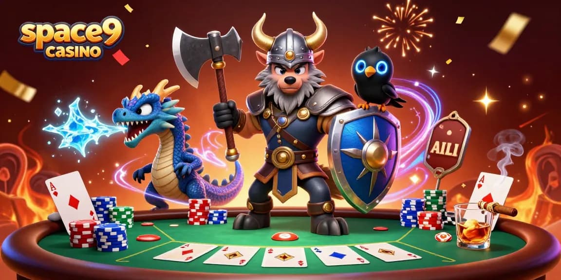 Engage with exciting gameplay at space9 casino featuring poker action and vibrant characters.