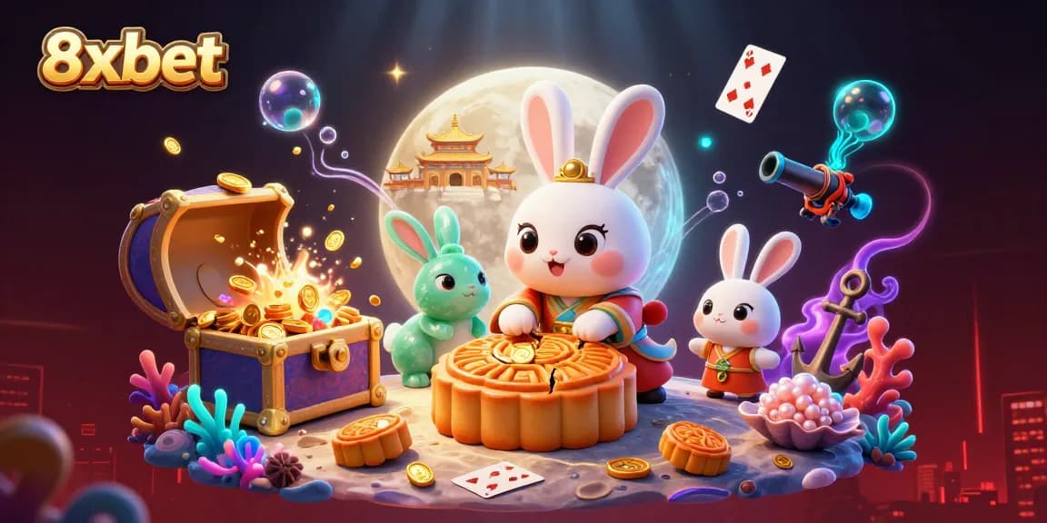 Experience rewards on 8xbet with captivating slots and golden opportunities in an enchanting scene.