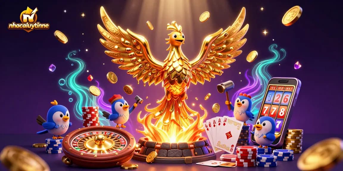 Experience thrilling wins at nhacaiuytinne with a dynamic 3D gaming scene full of energetic casino elements.