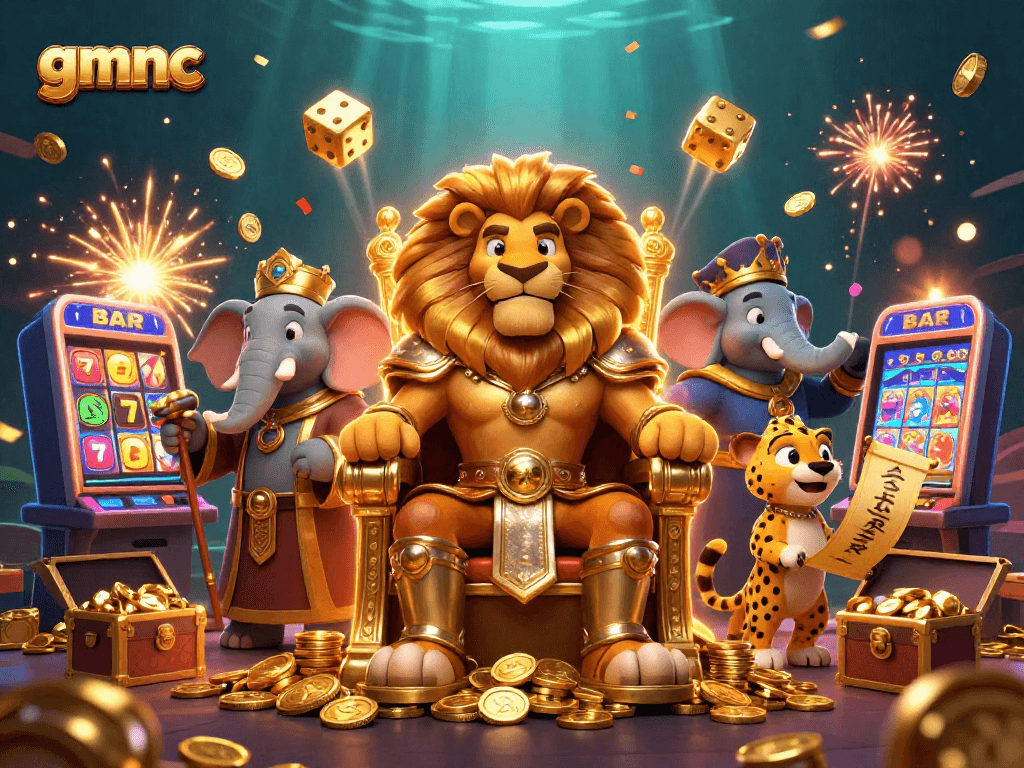 Experience thrilling wins with gmnc's vibrant 3D casino scene, showcasing excitement and rewards.
