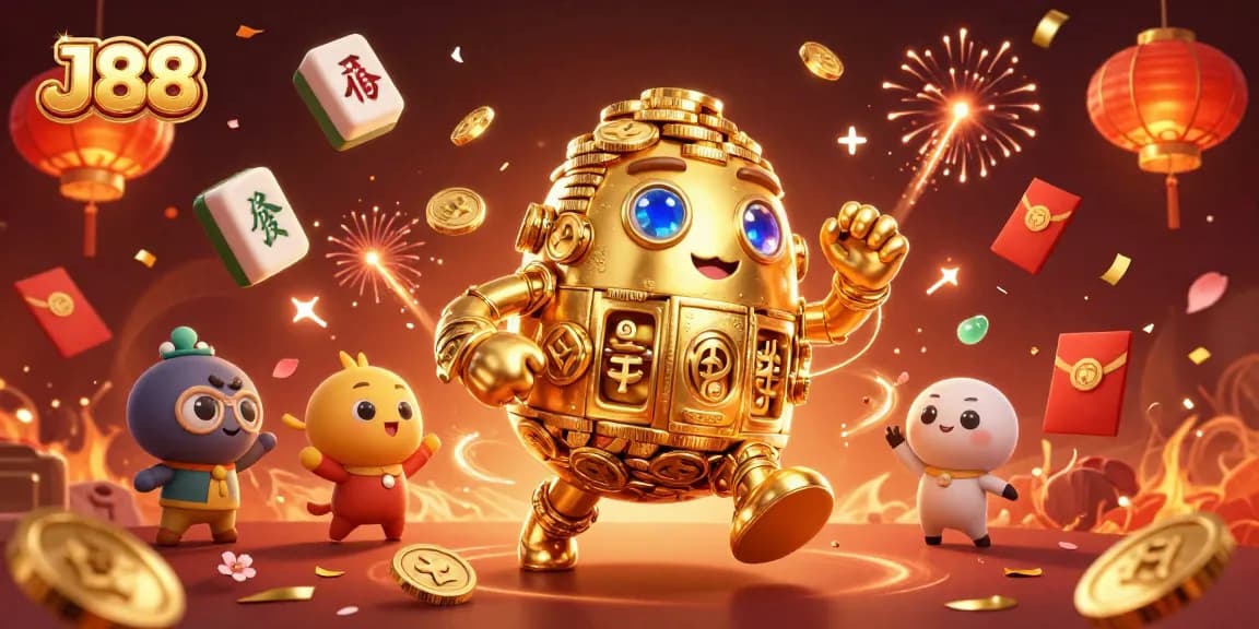 Engage with J88's vibrant casino adventures featuring dynamic golden symbolism and rich rewards.
