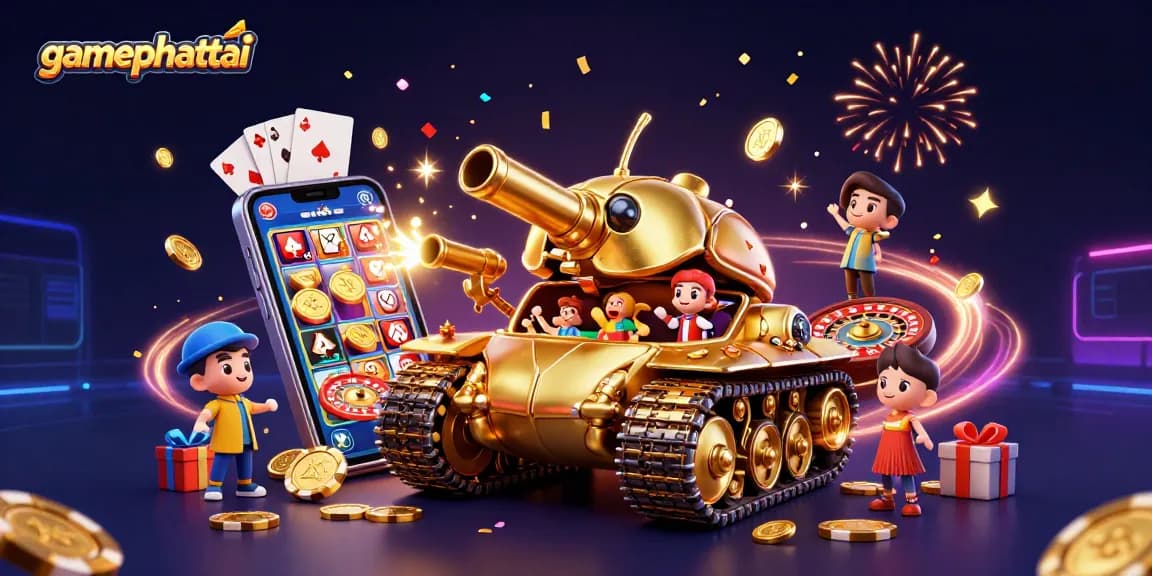 Win big with gamephattai as a golden beetle tank reveals a casino bursting with excitement and rewards.
