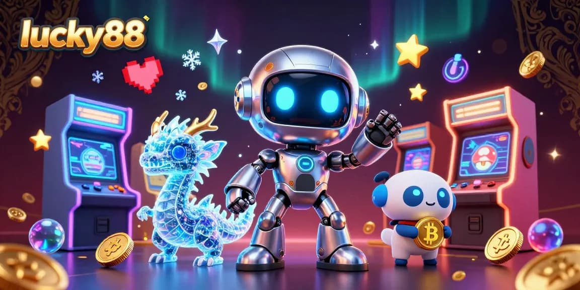 Spin to win big with lucky88 in a vibrant online casino experience, featuring colorful arcade elements.