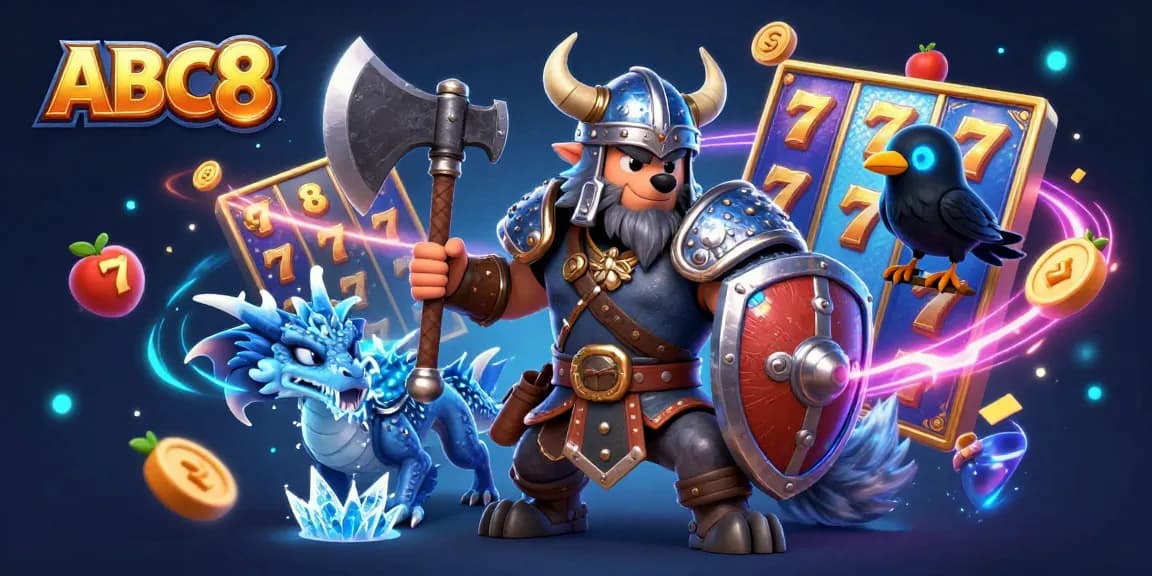 Experience thrilling jackpots with ABC8’s 3D Viking warrior, dragon, and fantasy casino elements.