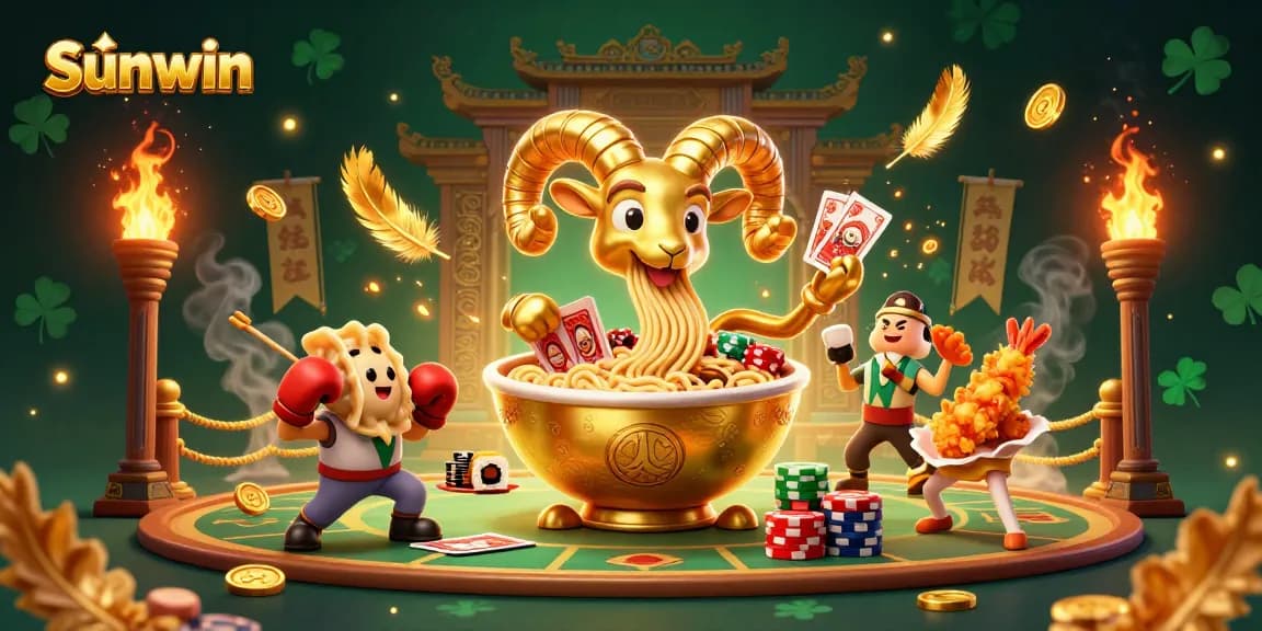 Join the excitement at sunwin with dynamic casino characters in a vibrant gambling scene.