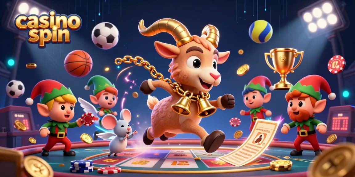 Experience thrilling casino spin action with a playful Krampus goat and mischievous elf gremlins.