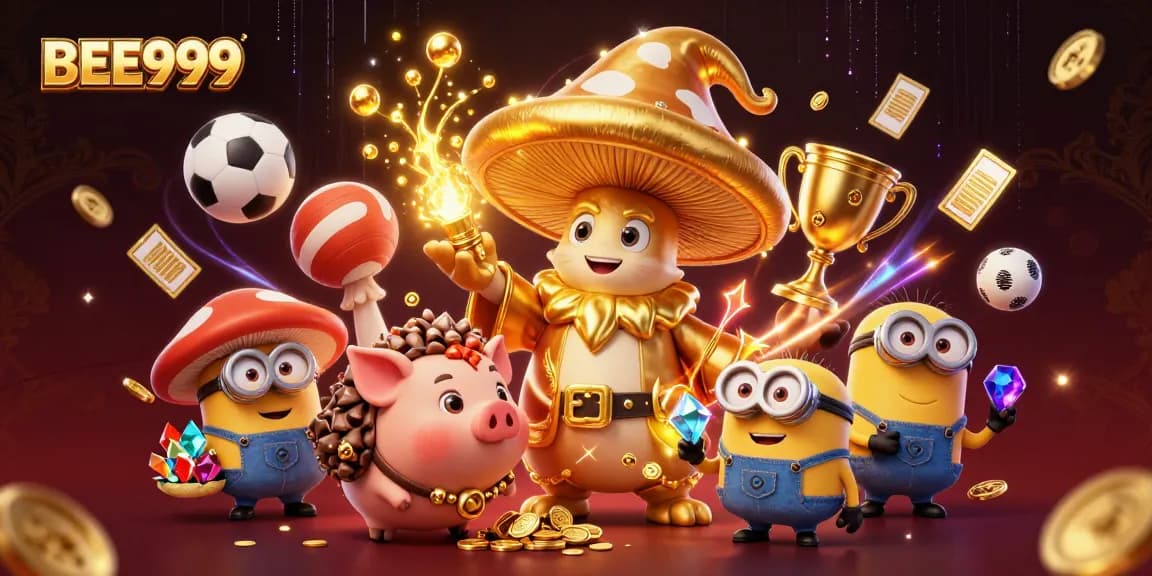 BEE999 offers thrilling 3D gaming experiences with golden wizard and treasure elements.