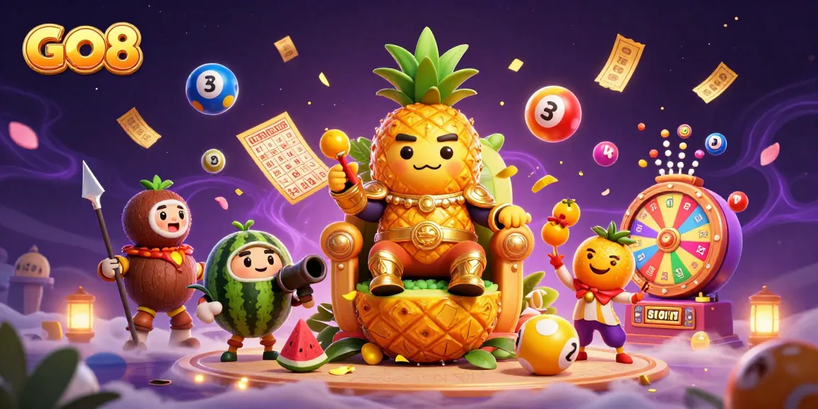 Engage in the vibrant world of GO8, where a golden pineapple king rules over exciting online casino adventures.