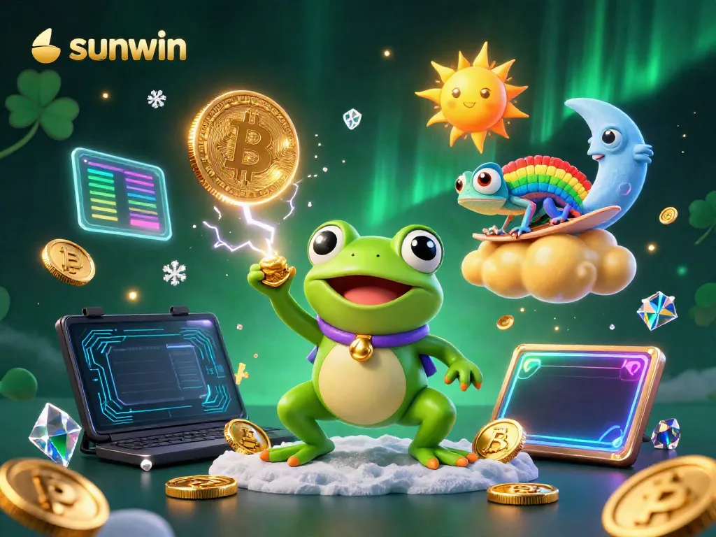 Experience sunwin's exciting gameplay surrounded by vibrant 3D characters and dynamic gaming elements.