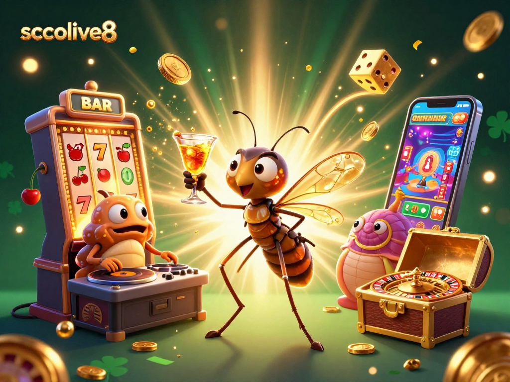 Experience the excitement of socolive8 with a vibrant casino scene featuring dynamic characters and interactive gaming elements.