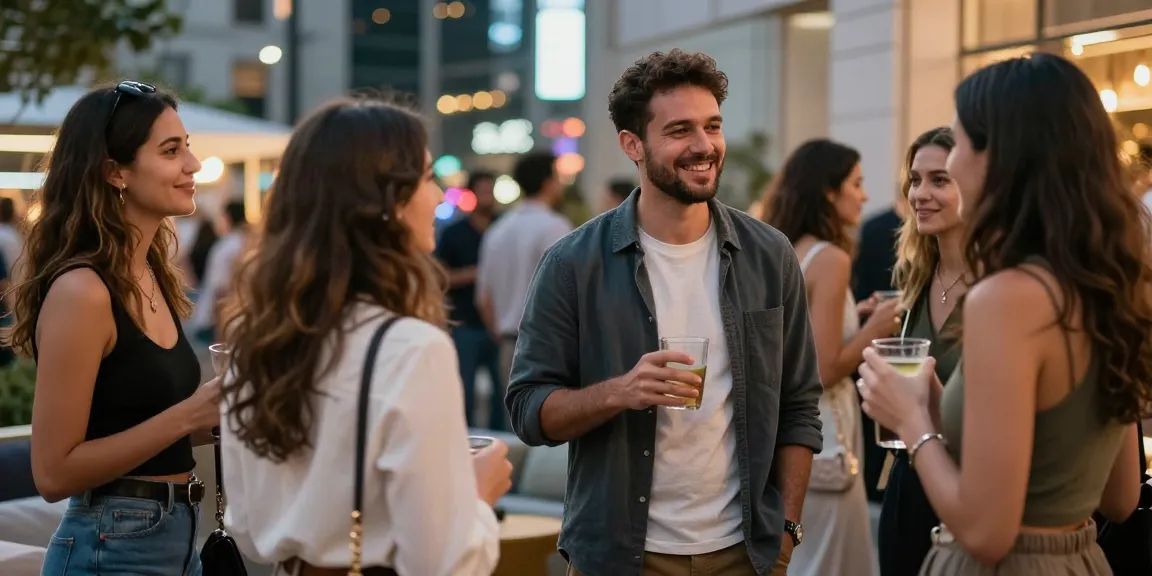 Master social dynamics at a lively social gathering with engaging conversation.