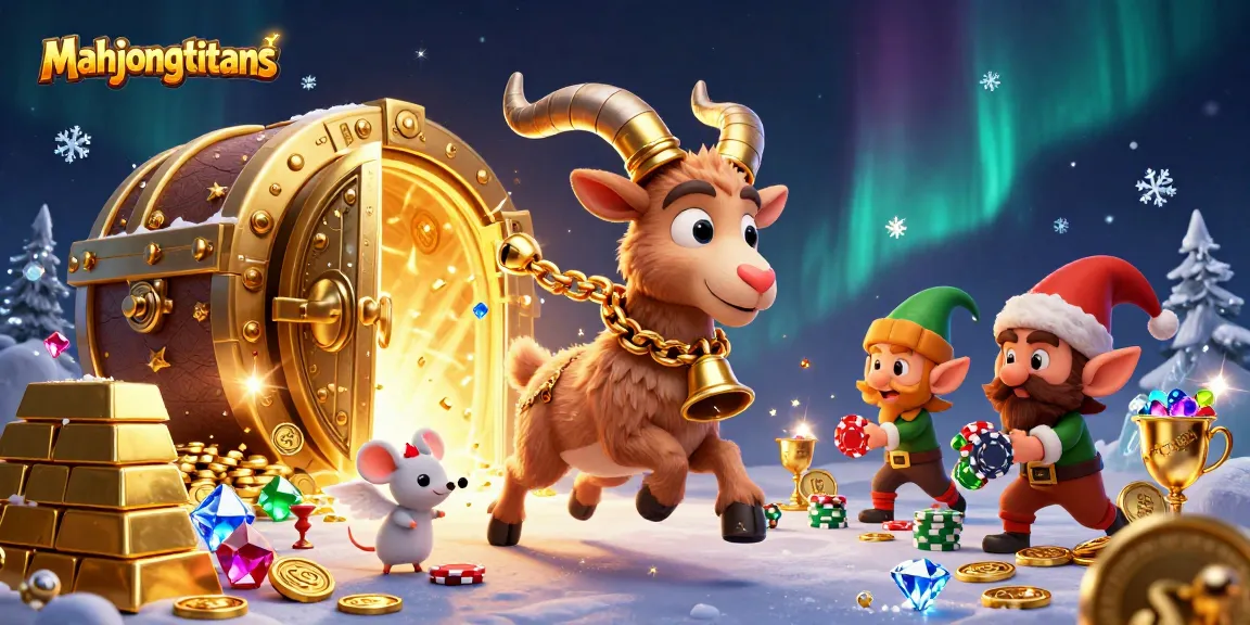 Experience mahjongtitans excitement with a festive casino scene featuring Krampus in action.