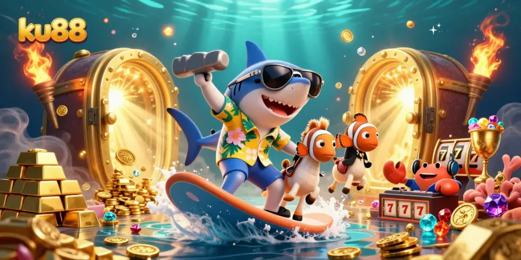 Engage with ku88 and its exciting casino experience featuring magical underwater characters and elements.