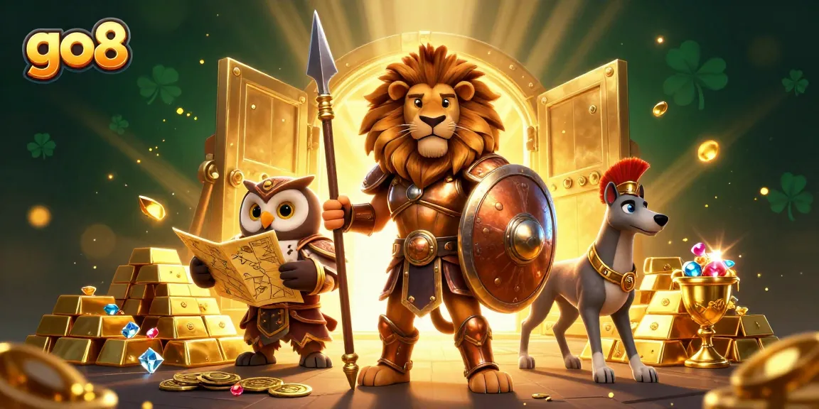 Join the Spartan lion and owl strategists in the go8 online casino, winning gold and gems!