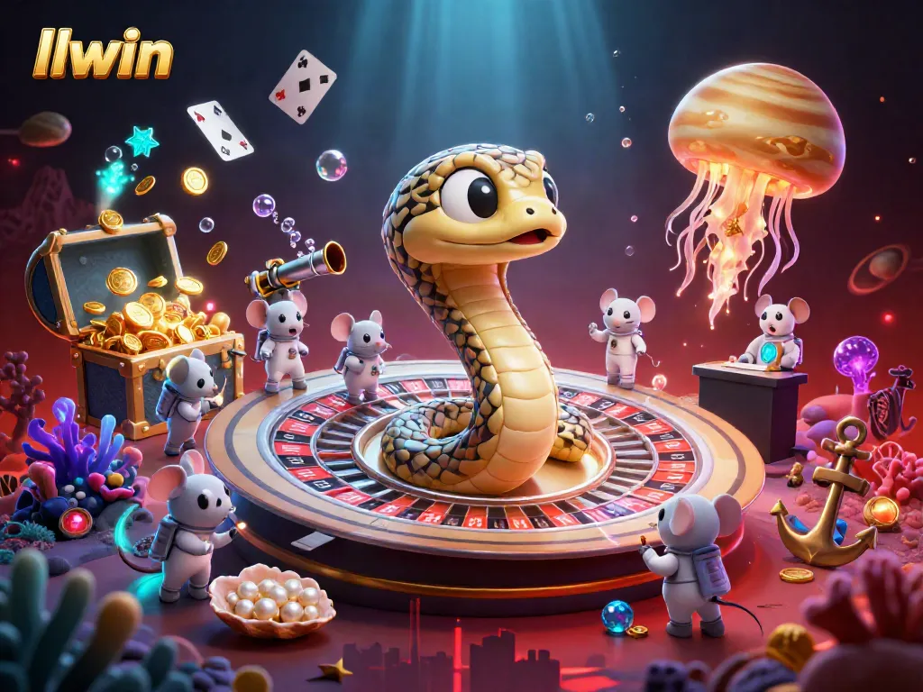 Engage in thrilling gaming action at llwin with cosmic roulette and astronaut mice betting on vibrant rings.