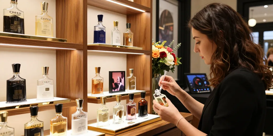 Experience the allure of Creed Perfumes in a luxurious boutique setting.