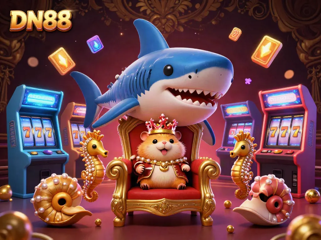 Experience the thrilling world of DN88 casino with vibrant graphics and engaging characters in this dynamic illustration.