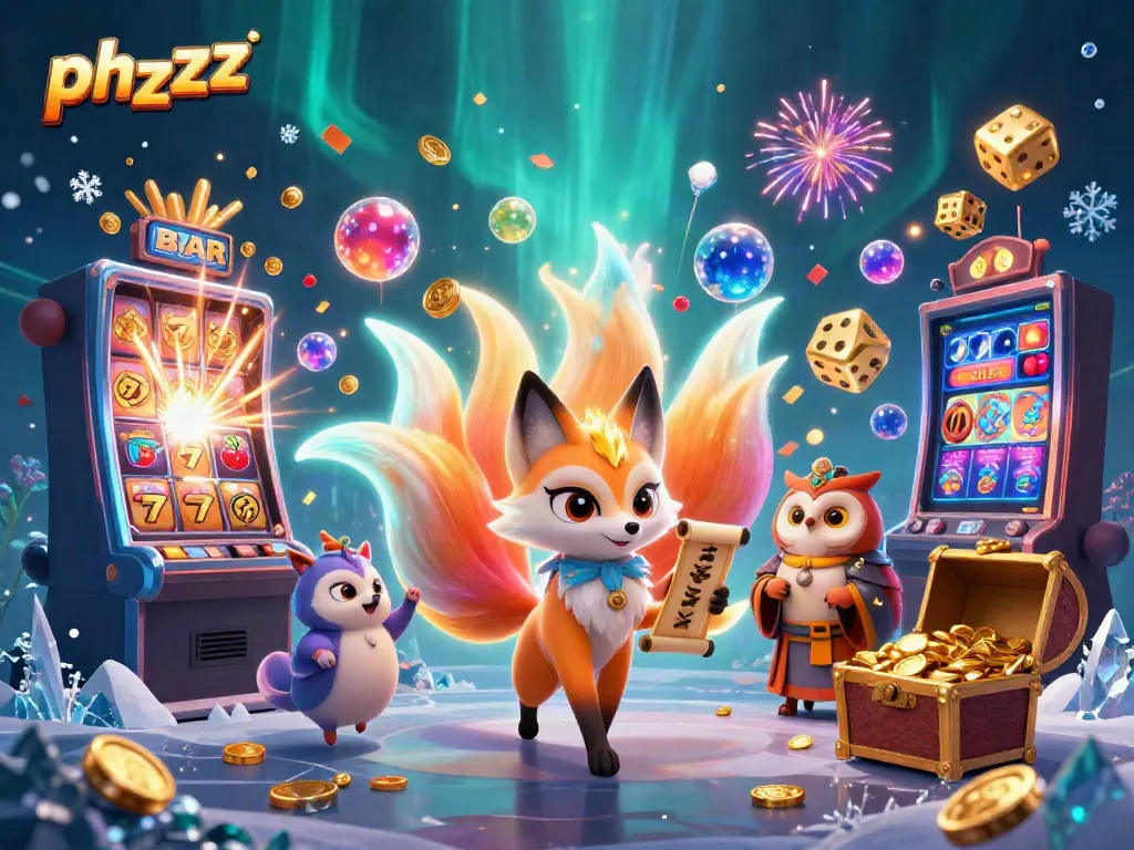 Experience thrilling jackpots with the phzzz illustration showcasing vibrant casino elements.