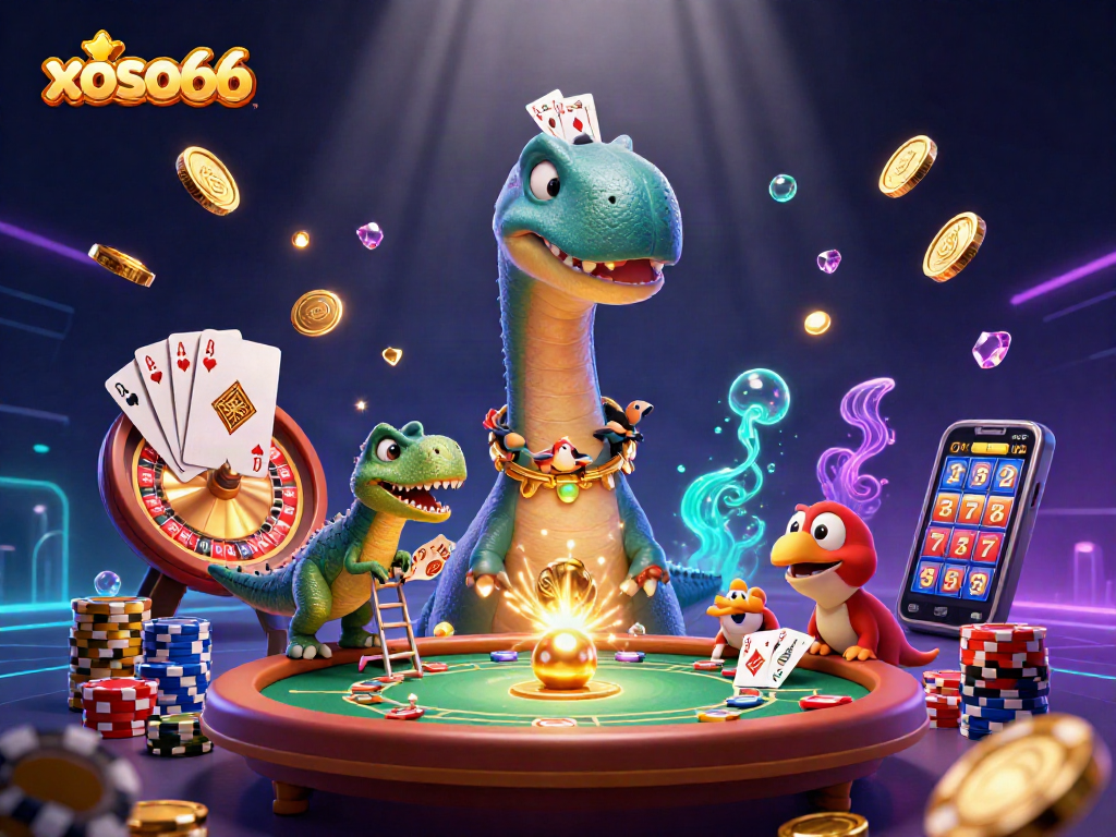 Spin the reels and win with xoso66’s thrilling gaming experience in this dynamic casino scene.