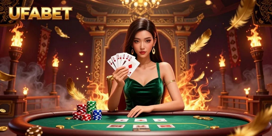 Experience the thrill of UFABET with this engaging poker scene showcasing strategy and elegance.