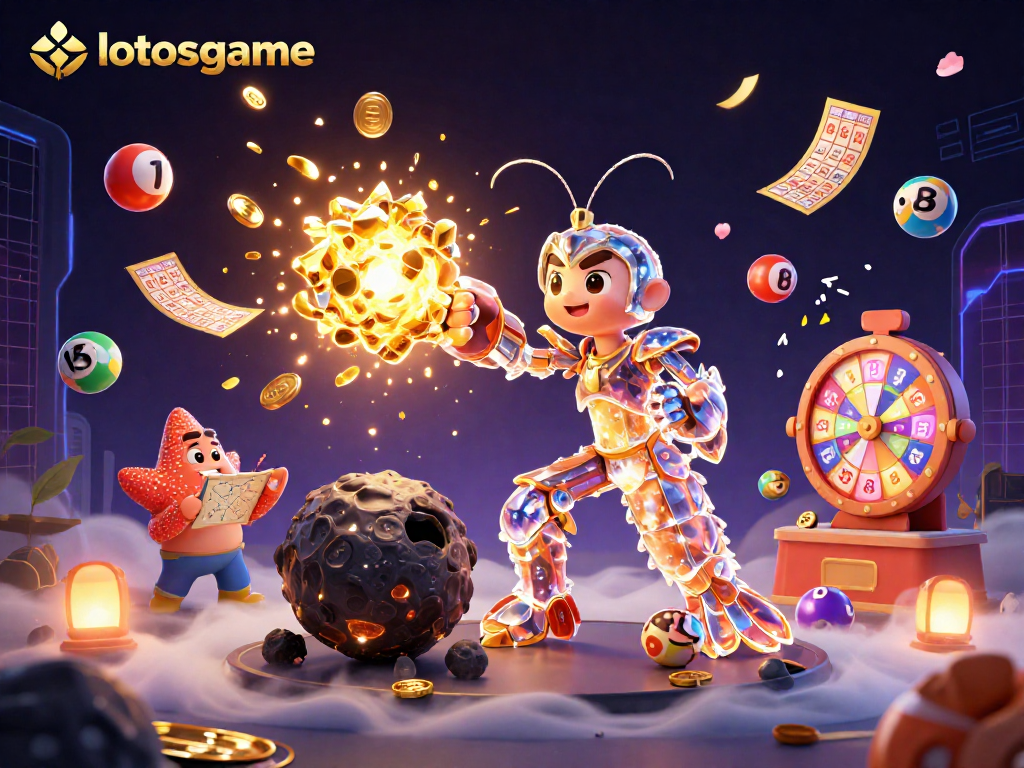 Engage with lotosgame's vibrant bingo scene featuring colorful lottery elements and dynamic gameplay.