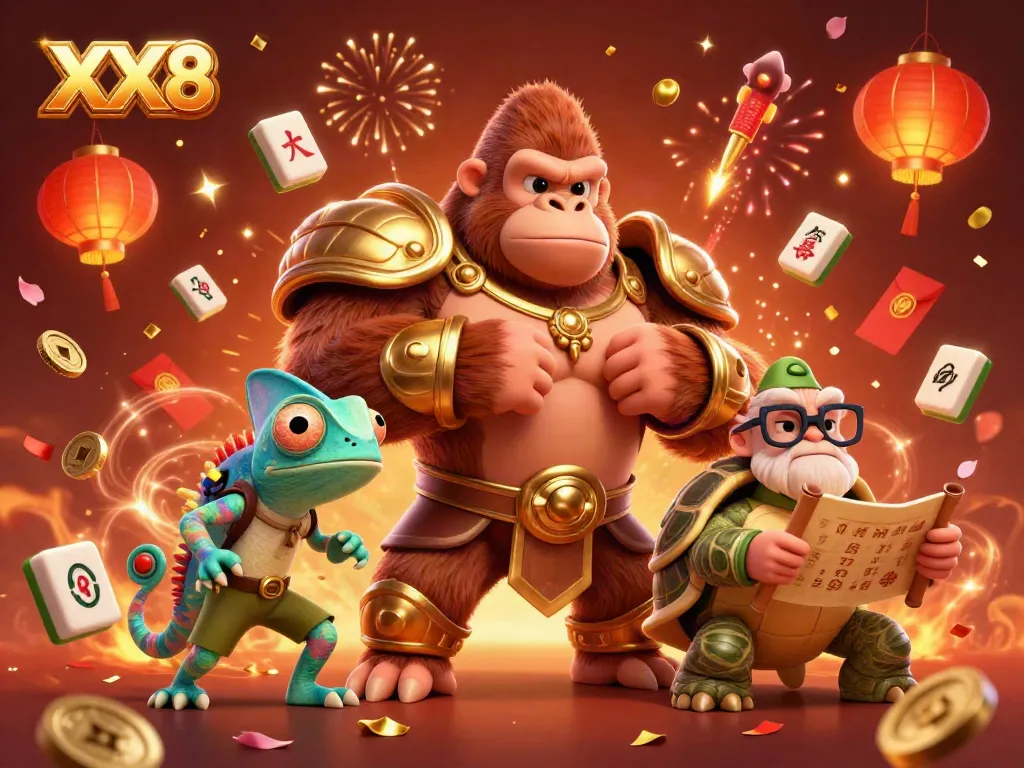 Experience the excitement of XX8 with vibrant characters and dynamic gambling elements in 3D.
