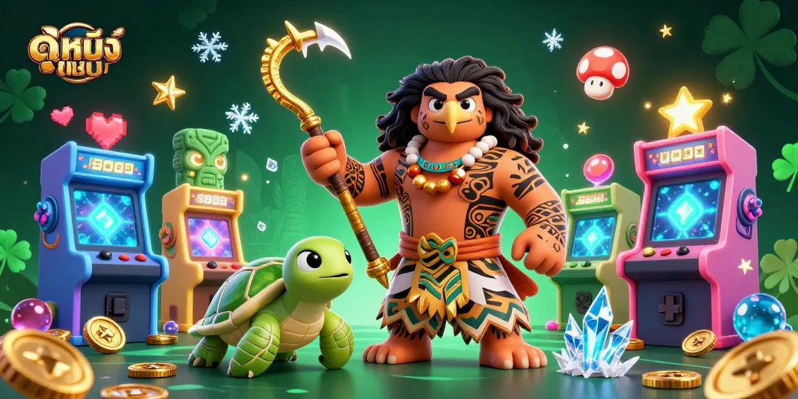 Discover exciting gaming adventures with ดูหนังใหม่ featuring vibrant characters and casino elements.