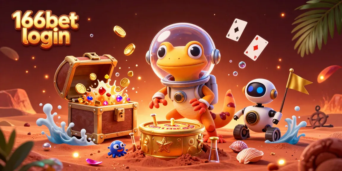Experience the thrill of gaming with 166bet login at a vibrant cartoon casino scene.