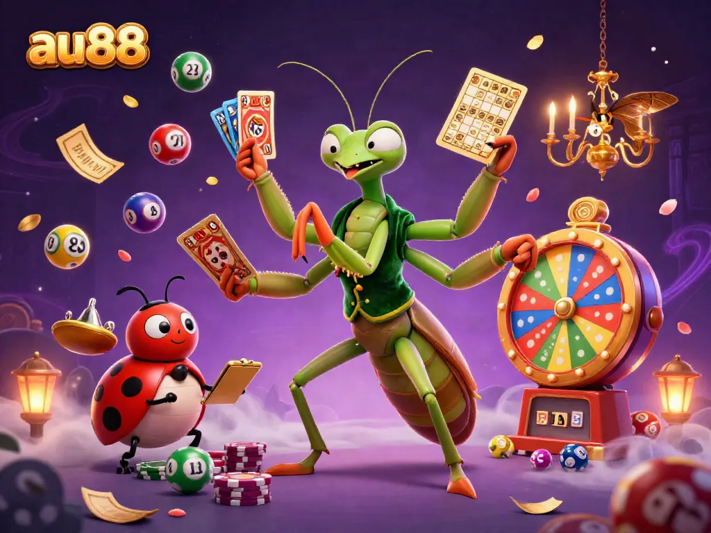 Experience the excitement of au88 with vibrant cartoon characters and dynamic casino gameplay elements.