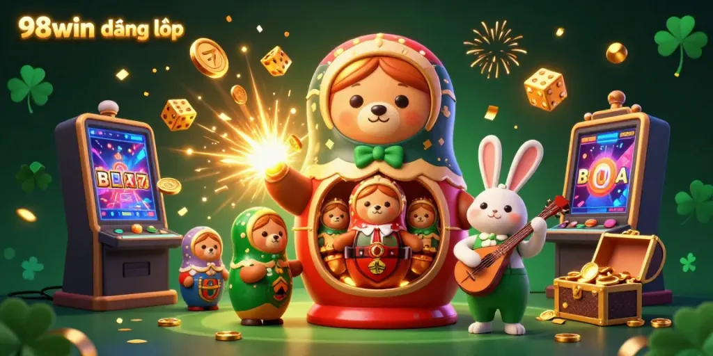 Experience the thrill of winning with 98win đăng nhập at a vibrant casino-themed adventure.