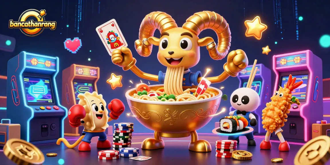 Engage with bancathanrong's vibrant 3D casino scene featuring anime-style characters immersed in gaming excitement.