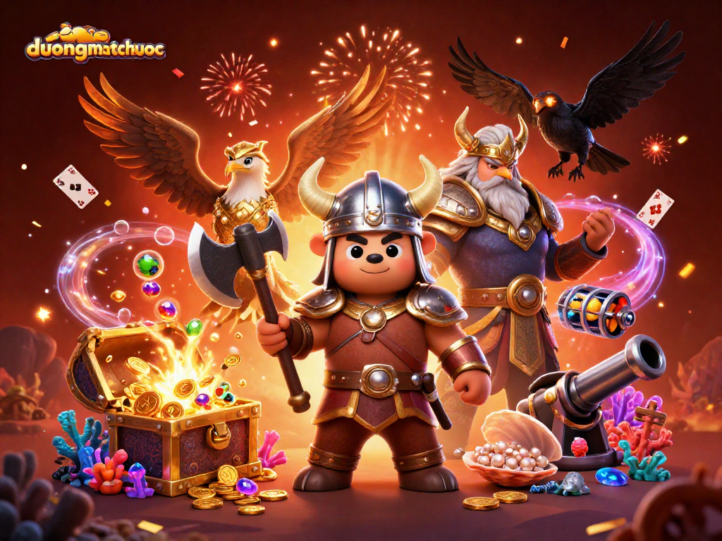 Engage in thrilling wins with duongmatchuoc, featuring vibrant characters and dynamic game elements in action.