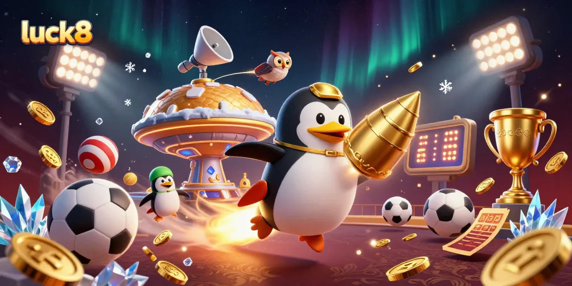 Betting with luck8: Enjoy an exciting scene featuring gaming elements and golden coins!
