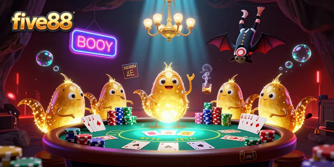 Experience five88's thrilling glowworm-lit cave casino with vibrant poker action and bioluminescent charm.