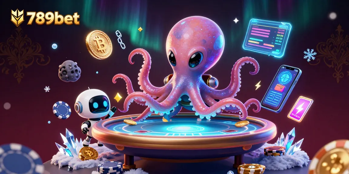 Engage with 789bet in this vibrant 3D illustration showcasing exciting casino gameplay with crypto elements.