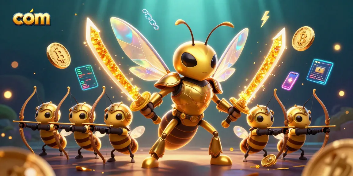 Engage with com through vibrant casino themes featuring a giant hornet samurai in action.