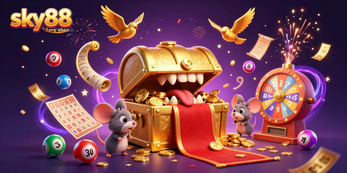 Engage with sky88 dang nhap to uncover vibrant lottery rewards in an exciting 3D casino scene.
